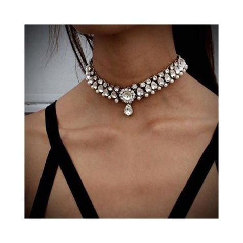 Romantic Wedding Crystal Chokers Necklaces Women Jewelry Goldsilver P