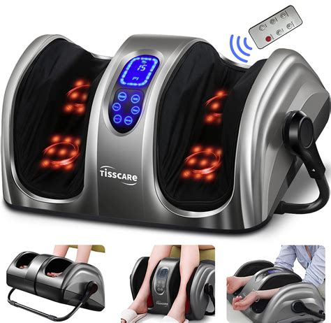 TISSCARE Foot Massager Shiatsu Foot Massage Machine W Heat Remote 5