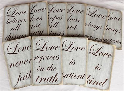 Set Of 10 Wedding Aisle Signs Love Is Patient Signs Wood Wedding Sign