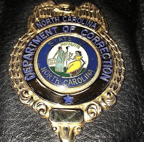 Genuine North Carolina Department Of Corrections Officer Badge By