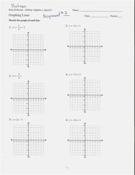 Graphing Equations In Slope Intercept Form Worksheet 133 13 — Db