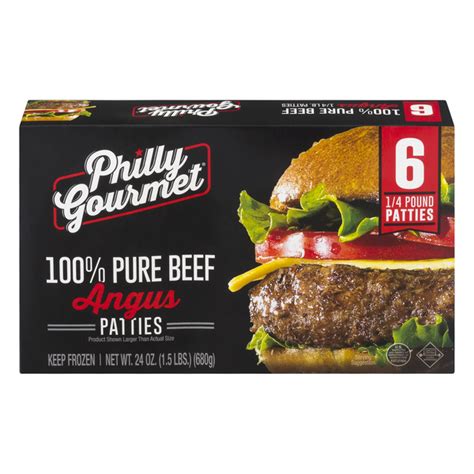 Save On Philly Gourmet 100 Pure Beef Angus Patties 6 Ct Frozen Order