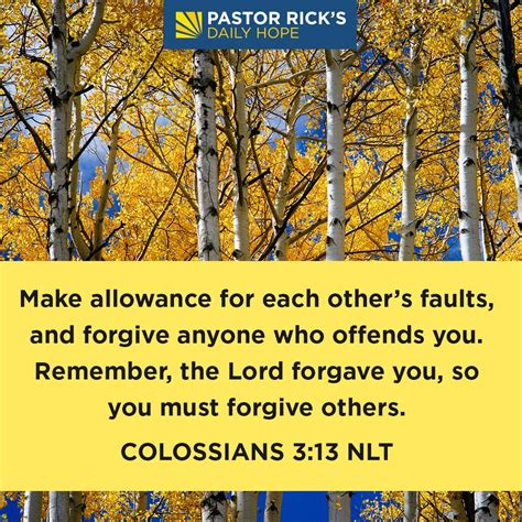 Forgive Because Youre Forgiven Pastor Ricks Daily Hope
