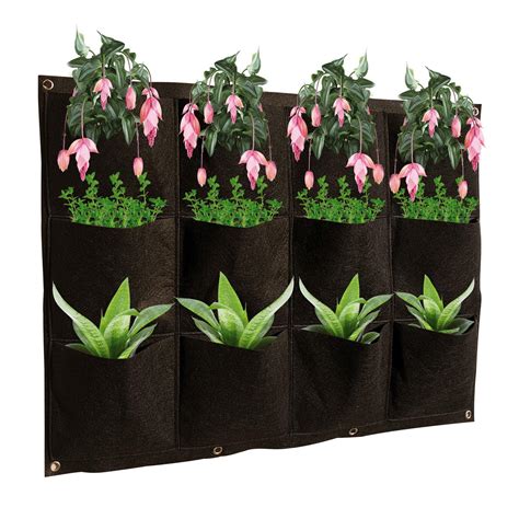 Multi Pocket Wall Hanging Planting Bag Vertical Flower Grow Pouch