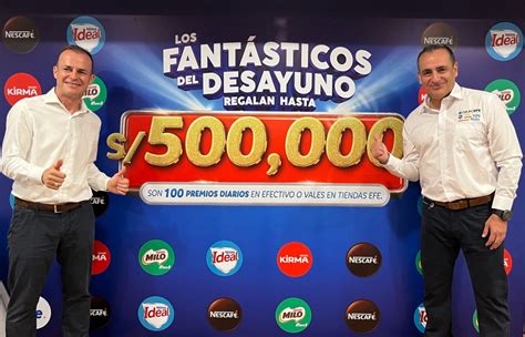 “los Fantásticos Del Desayuno” Nescafé Ideal Milo Kirma Y Tiendas Efe Regalan Medio Millón