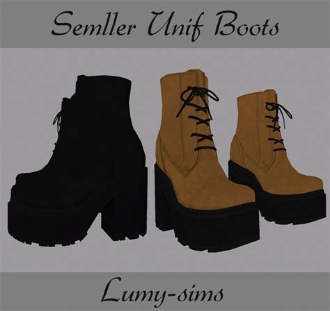 Semller Unif Boots At Lumy Sims Sims 4 Updates