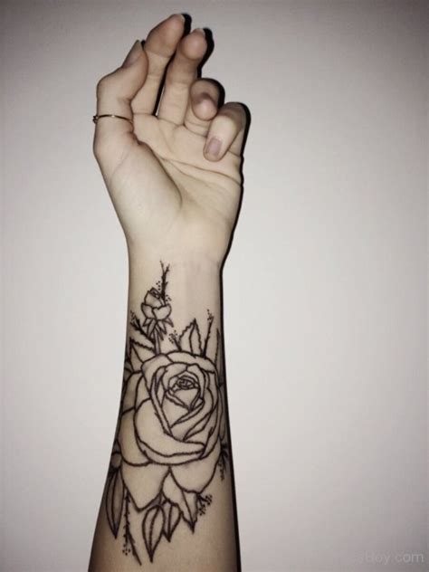 Colored rose tattoo on wrist. 41 Graceful Flowers Wrist Tattoos