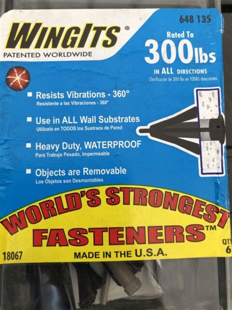 Drywall Anchor Wingits Strongest Fastener 648135 6 Anchors 300lb