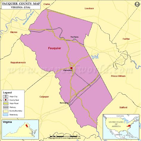 Fauquier County Map Virginia