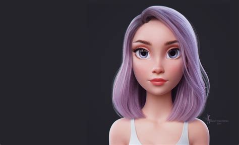 Girl Nazar Noschenko Art Blender Hair Tutorial Portrait 2k Hd