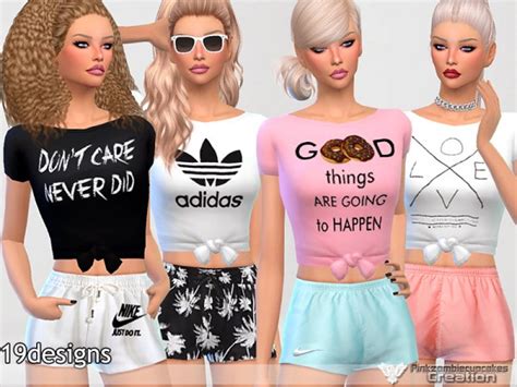 The Sims Resource Everyday Cute Tops By Pinkzombiecupcakes Sims 4