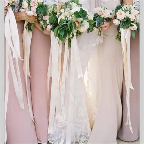 Blush And Champagne Bridesmaids Gorgeous Color Palette And Bouquets