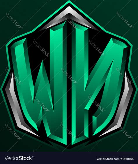 Initial Wn Logo Design Wn Logo Design Royalty Free Vector