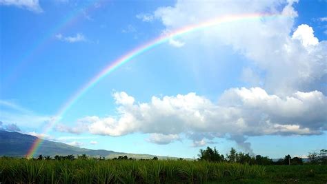 Sky Rainbow Clouds Rainbow Sky Blue Nature Color Landscape