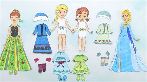 Elsa And Anna Paper Dolls Quiet Book Handmade Frozen Paperdolls