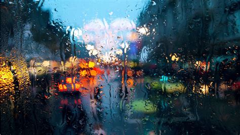 Wallpaper Sunlight City Night Reflection Rain Evening Bokeh
