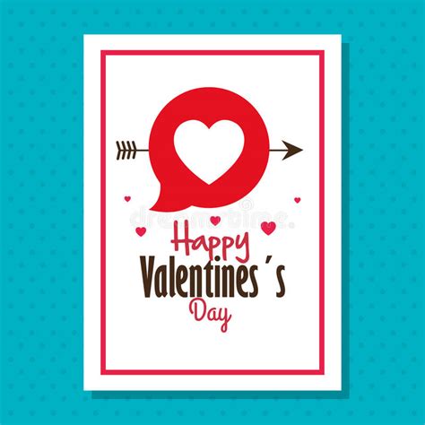 Happy Valentines Day Card Stock Illustration Illustration Of Card