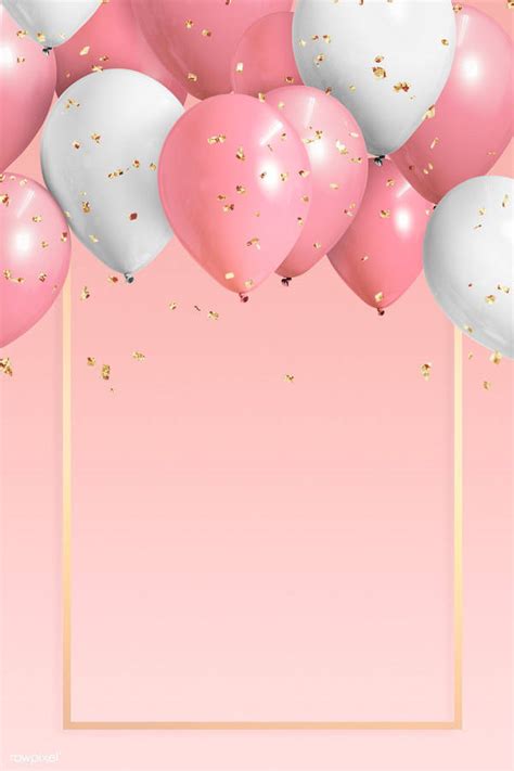 Download Aesthetic Happy Birthday Pink Balloons Wallpaper