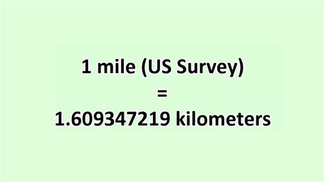 Convert Mile Us Survey To Kilometer Excelnotes
