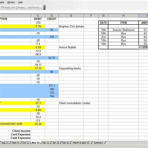 Free Excel Template For Business Income And Expenses Plmfreelance