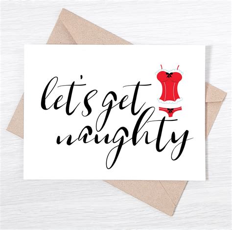 funny christmas card lets get naughty etsy