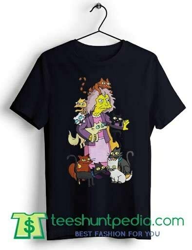 The Simpsons Crazy Cat Lady Eleanor Abernathy Unisex T Shirt