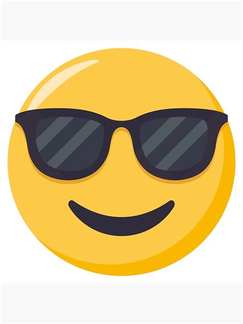 Joypixels™ Smiling Face With Sunglasses Emoji Canvas Print For Sale