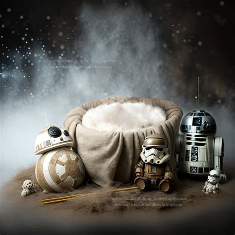 Newborn Digital Backdrop Star Wars Inspired 6 The Child Newborn