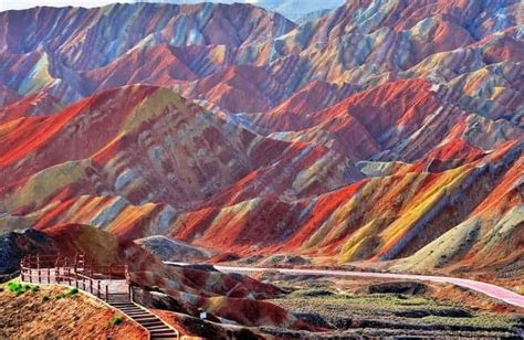 Rainbow Mountains In China At The Zhangye Danxia Landform In 2020