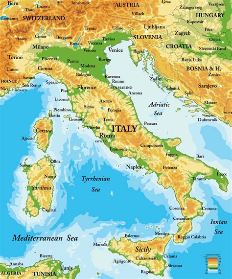 Mappa D Italia Dettagliata Cartina Italiana Scegli Tra Modelli