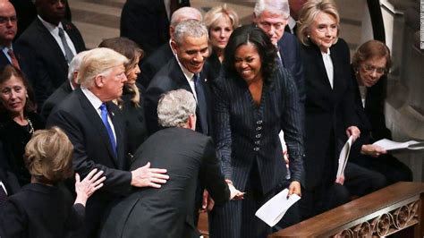 Michelle Obama And George W Bush Share A Warm Moment And Maybe A Candy Cnn Politics