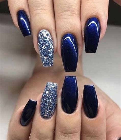 Elegant Navy Blue Nail Colors And Designs For A Super Elegant Look In