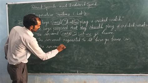In fact, unless one is relaying the exact words spoken, one should never. Direct and indirect speech imperative sentence - YouTube