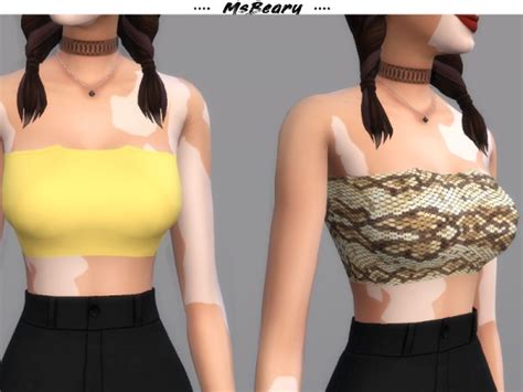 The Sims Resource Bandage Top By Msbeary Sims 4 Downloads