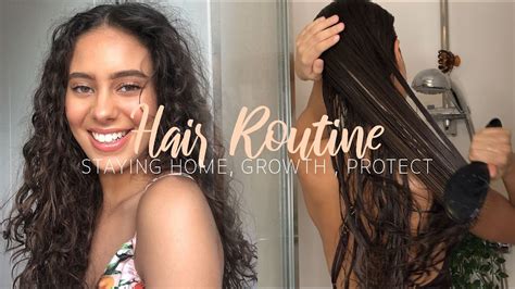Hair Routine Staying Home Wavycurly Jessica Pimentel Youtube