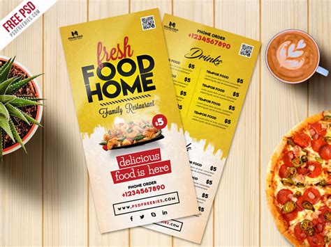 Design a soul food menu using the soul food menu sample template. Food Menu Card PSD Template Freebie | PSDFreebies.com