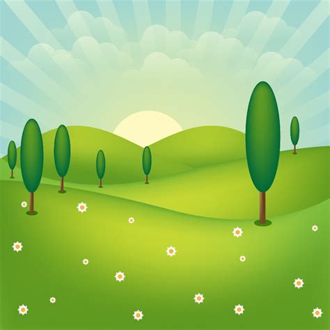 Landscape illustration - Photoshop Vectors | BrushLovers.com