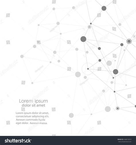 Abstract Polygonal Connecting Dots Lines Connection Stock Vector Royalty Free