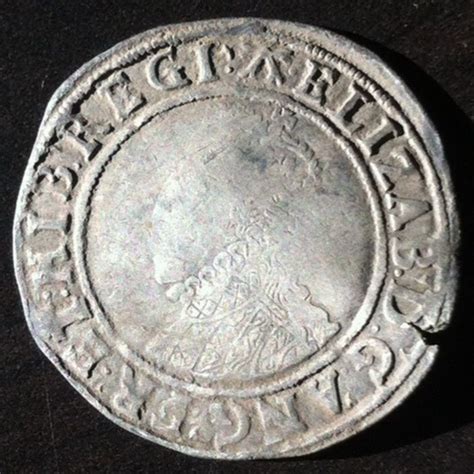 1 Shilling 1582 1584 Elizabeth I Norges Metallsøkerforening Museum