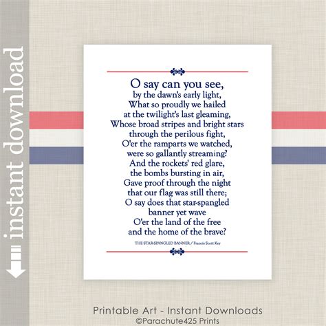 Star Spangled Banner Lyrics