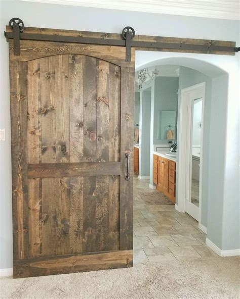 Creative bedroom door idea maximize space for small room. Arched Barn Door with Hardware for a master bedroom ...