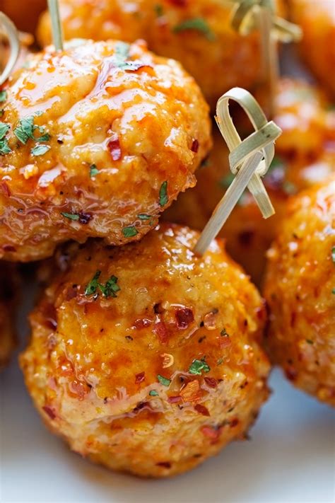 Meatballs are a popular addition to pasta, but they can taste great on their own. Firecracker Chicken Meatballs Recipe | Little Spice Jar