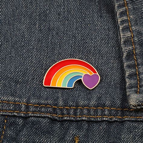 Love Is Love Lgbt Pride Rainbow Heart Enamel Pin Queerks