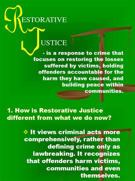 Restorative Justice Presentation Pdf Restorative Justice Victimology
