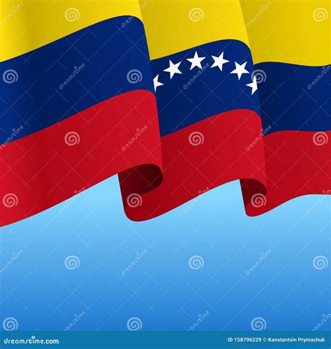 Venezuelan Flag Wavy Abstract Background Vector Illustration Stock