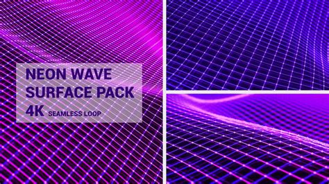 Waving Neon Polygon Surface Pack Stock Motion Graphics Motion Array