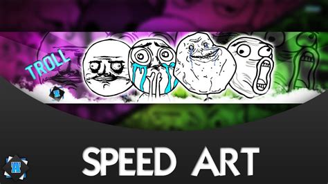 The banner needs to be (at least) 2048x1152 pixels. Speed Art Bannière Youtube Gratuit #8 - Memes "Troll" - YouTube