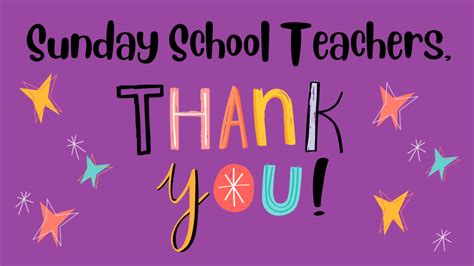 Thank You Sunday School Teachers First United Methodist Church Of