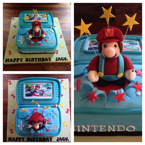 Mario 3/5/7 inch dark chocolate cakes torted with white chocolate mousse and buttercream. Nintendo DS Super Mario Cake (With images) | Super mario ...