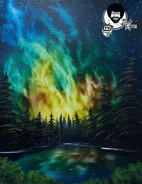 Bob Ross Wet On Wet Oil Painting Into The Galaxy Art At The Bodega